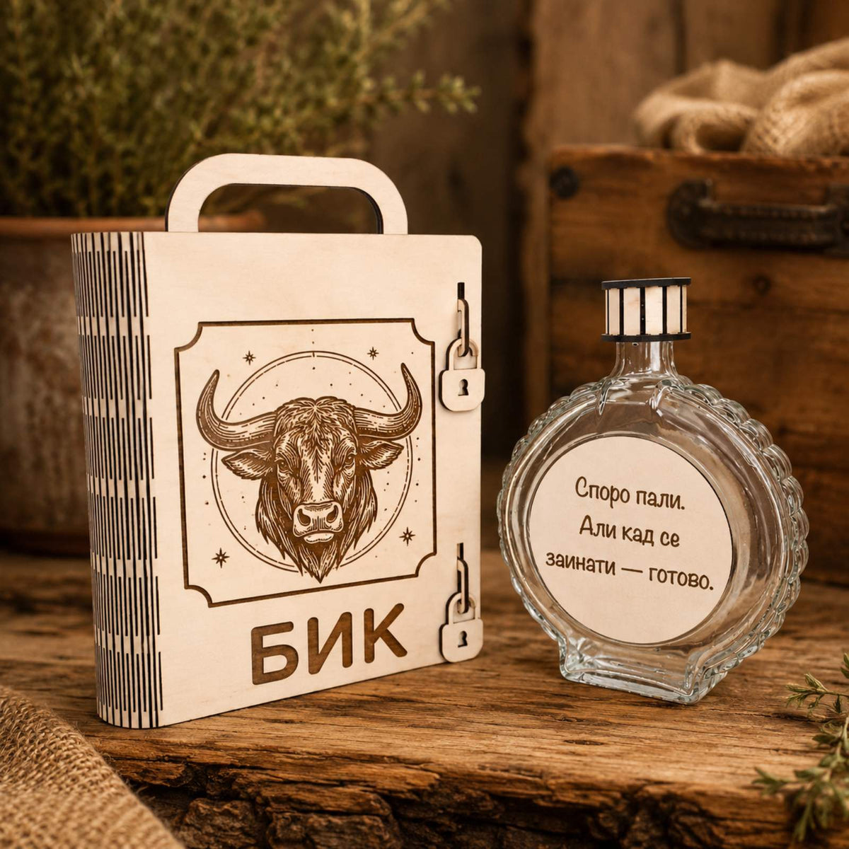 Bik - kutija sa flašom