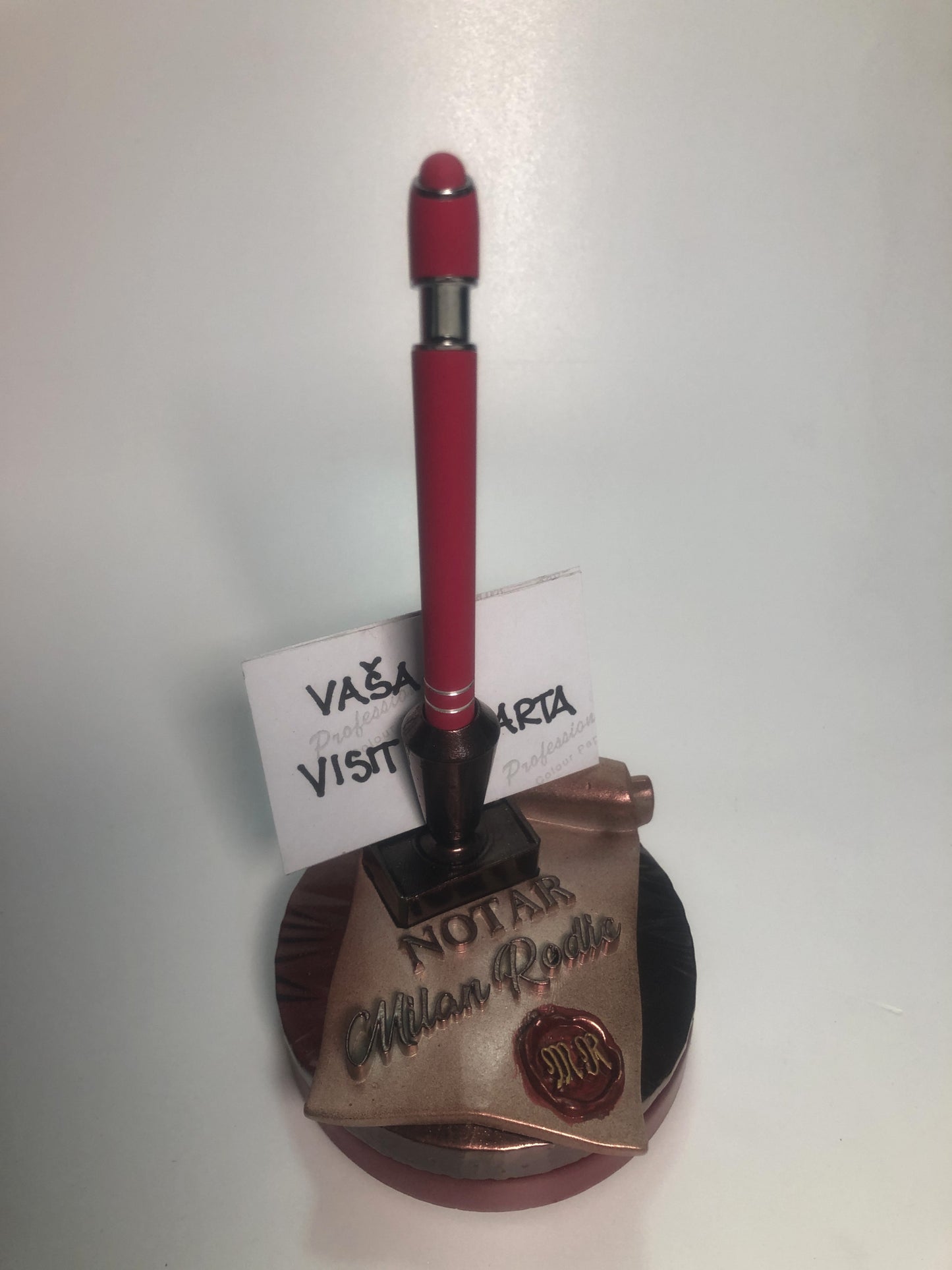 Stalak za Visitkarte sa posvetom