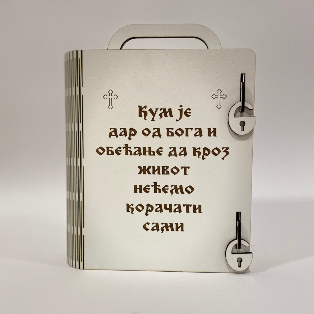 Kum je dar od boga - kutija sa flašom