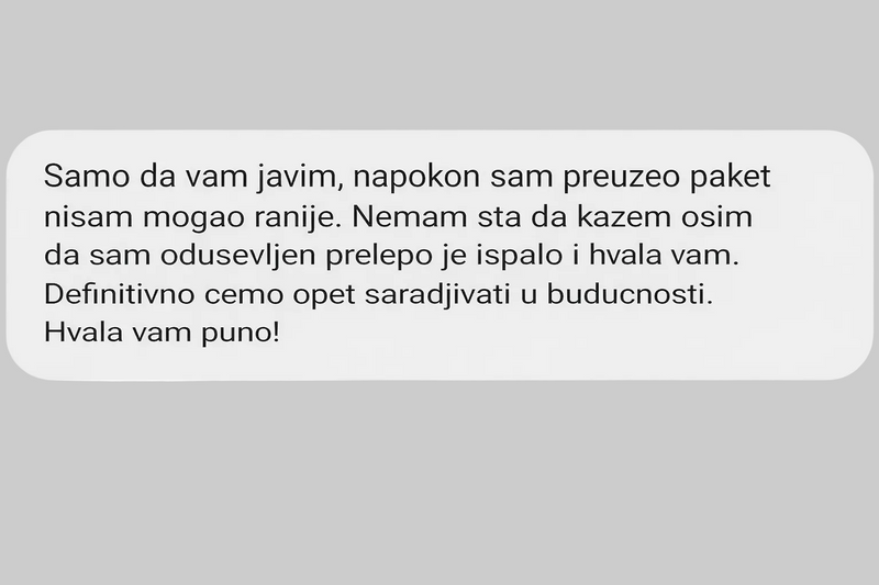 Poruka zadovoljnog kupca 6