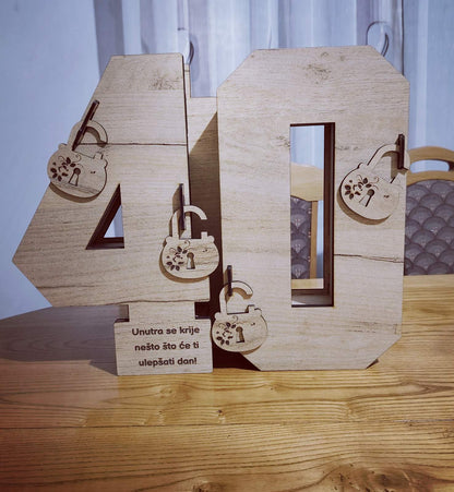 Kutija u obliku broja 40