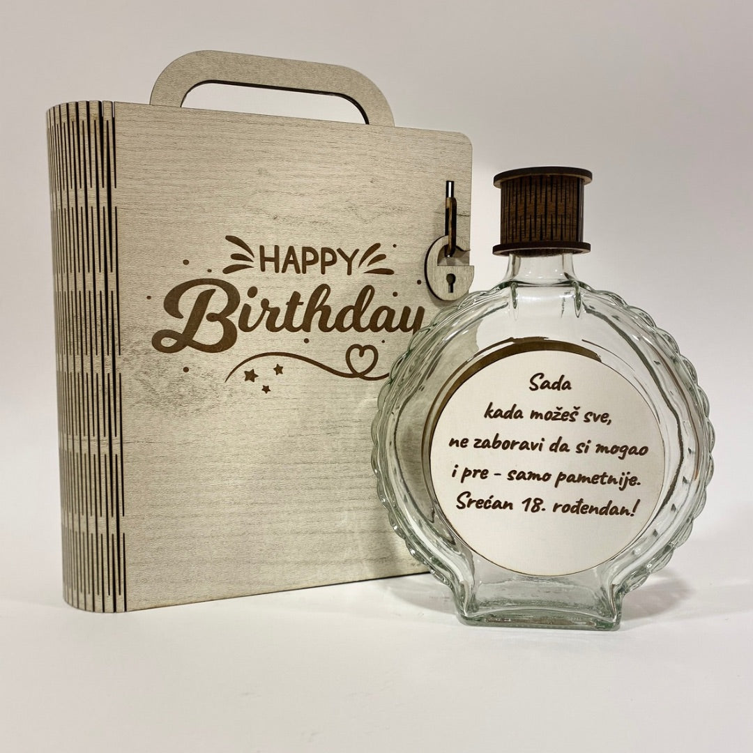 Happy Birthday - kutija sa flašom