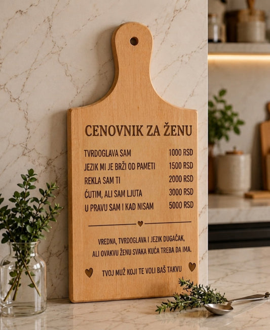Cenovnik za ženu