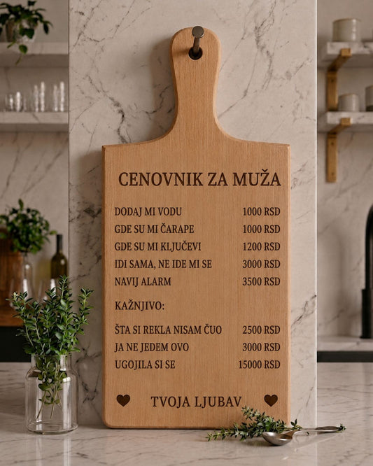 Cenovnik za muža